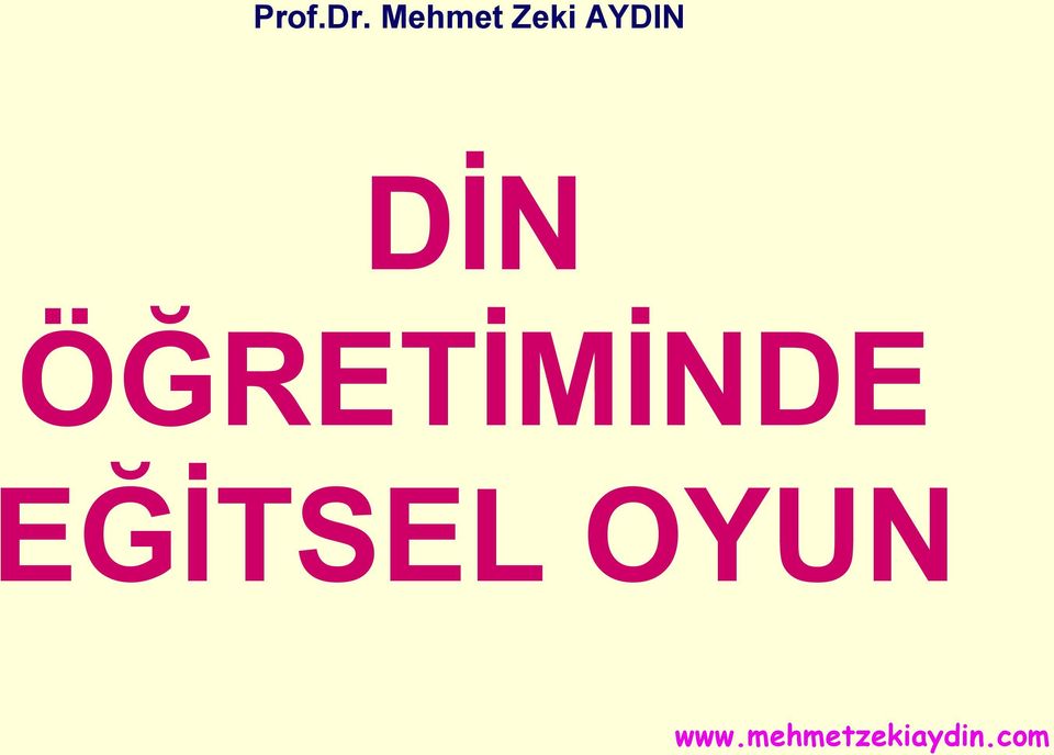 DİN ÖĞRETİMİNDE