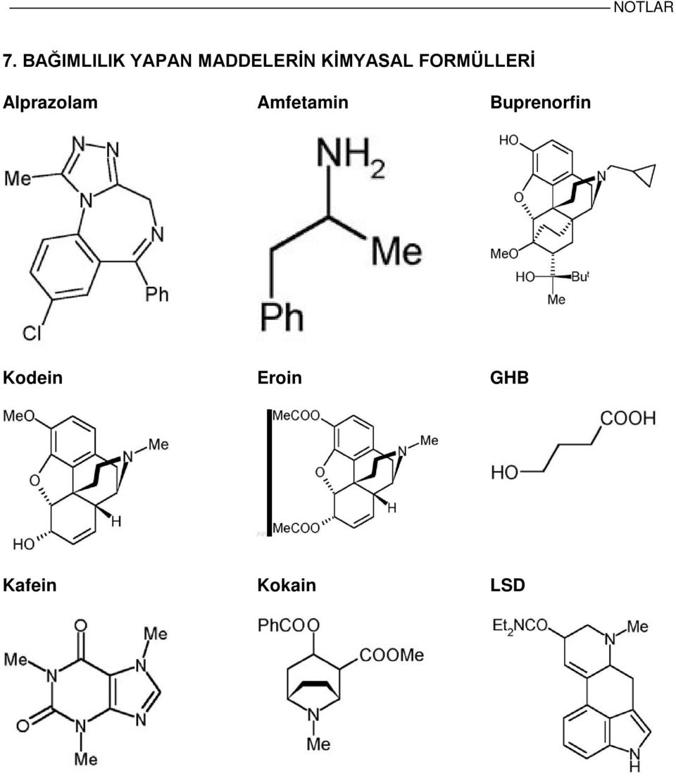 FORMÜLLERİ Alprazolam