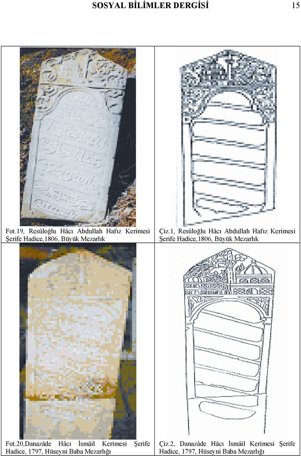 1, Resûloğlu Hâcı Abdullah Hafız Kerimesi Şerife Hadice,1806, Büyük Mezarlık Fot.