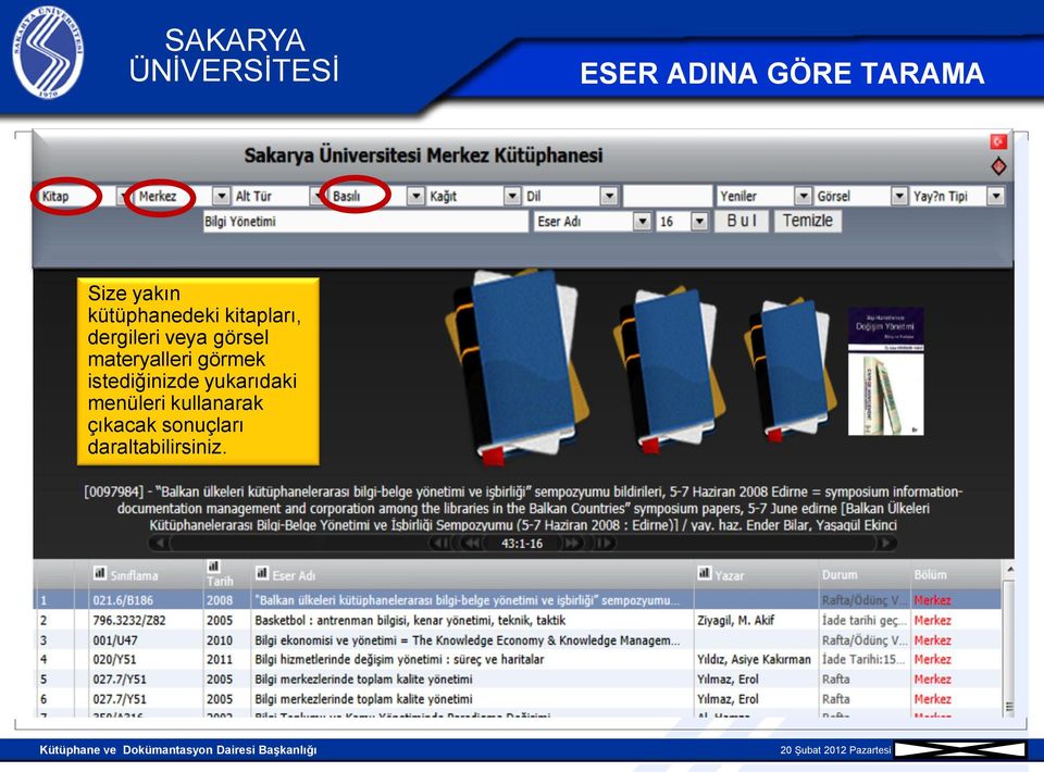 materyalleri görmek istediğinizde yukarıdaki