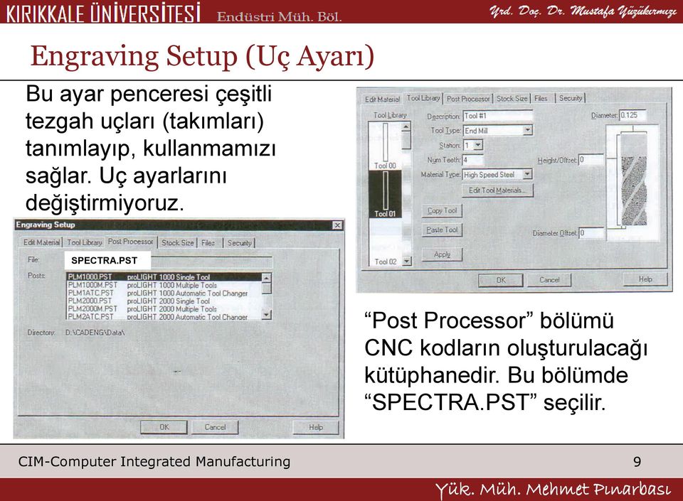 Uç ayarlarını değiştirmiyoruz. SPECTRA.