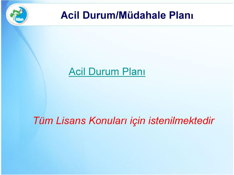 Planı Tüm Lisans