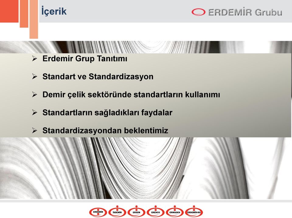 standartların kullanımı Standartların