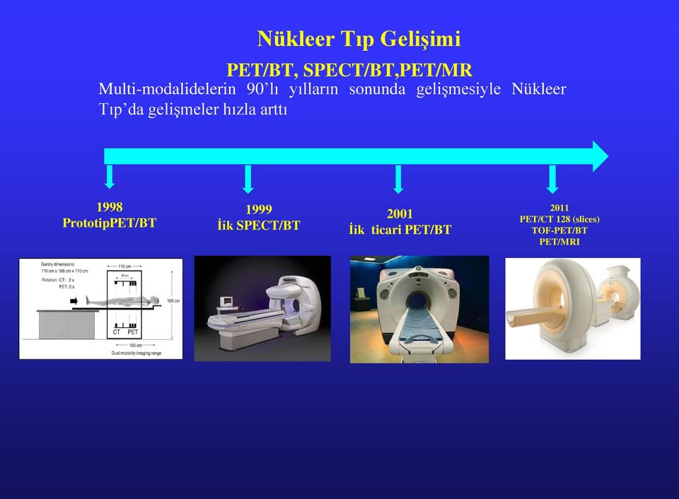 Nükleer Tıp da gelişmeler hızla arttı 1998 PrototipPET/BT