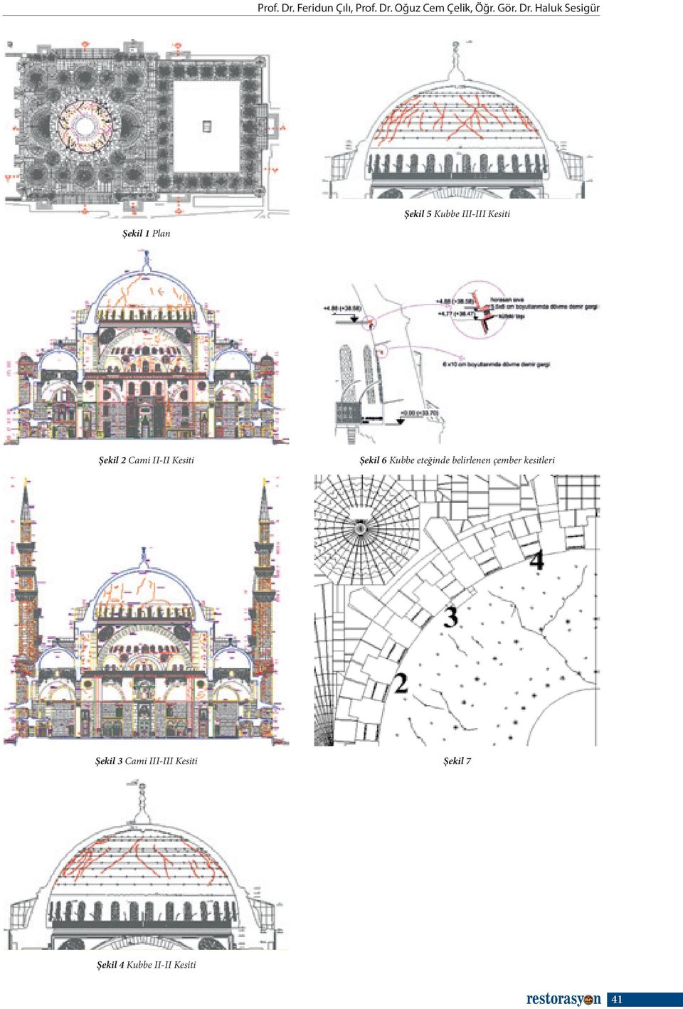 Haluk Sesigür Şekil 5 Kubbe III-III Kesiti Şekil 1 Plan Şekil 2 Cami