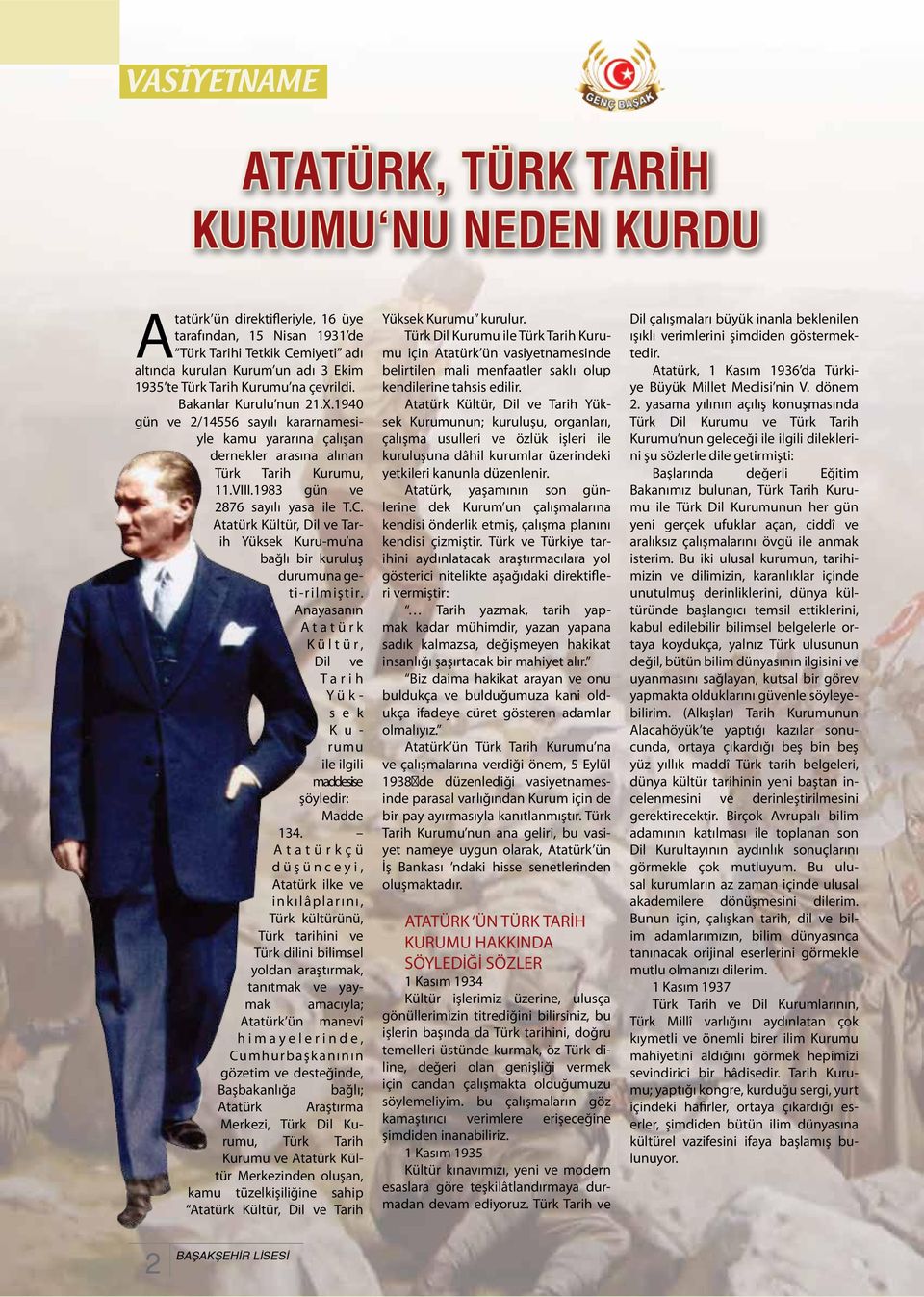 1983 gün ve 2876 sayılı yasa ile T.C. Atatürk Kültür, Dil ve Tarih Yüksek Kuru-mu na bağlı bir kuruluş durumuna geti-rilmiştir.