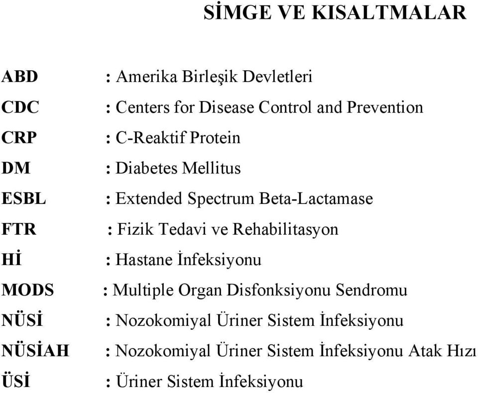 Beta-Lactamase : Fizik Tedavi ve Rehabilitasyon : Hastane İnfeksiyonu : Multiple Organ Disfonksiyonu