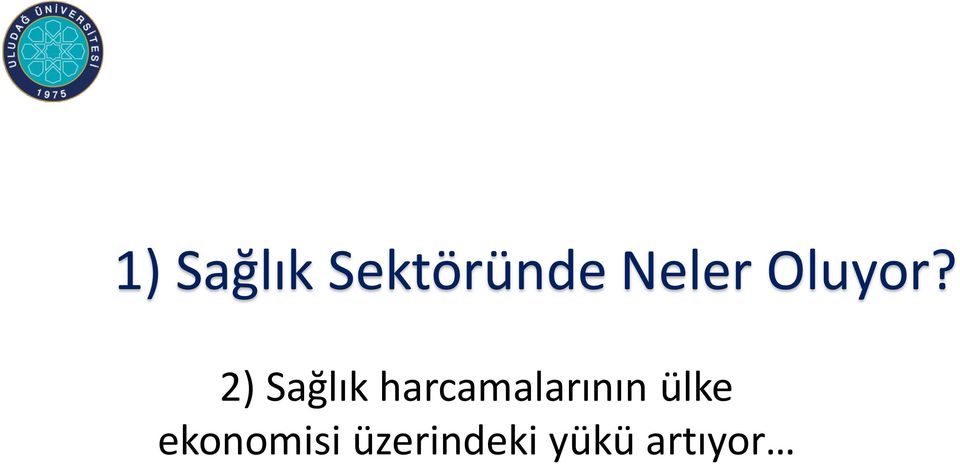 2) Sağlık harcamalarının