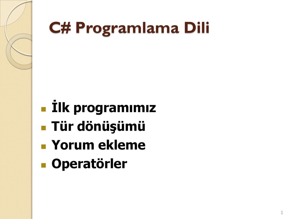 programımız Tür