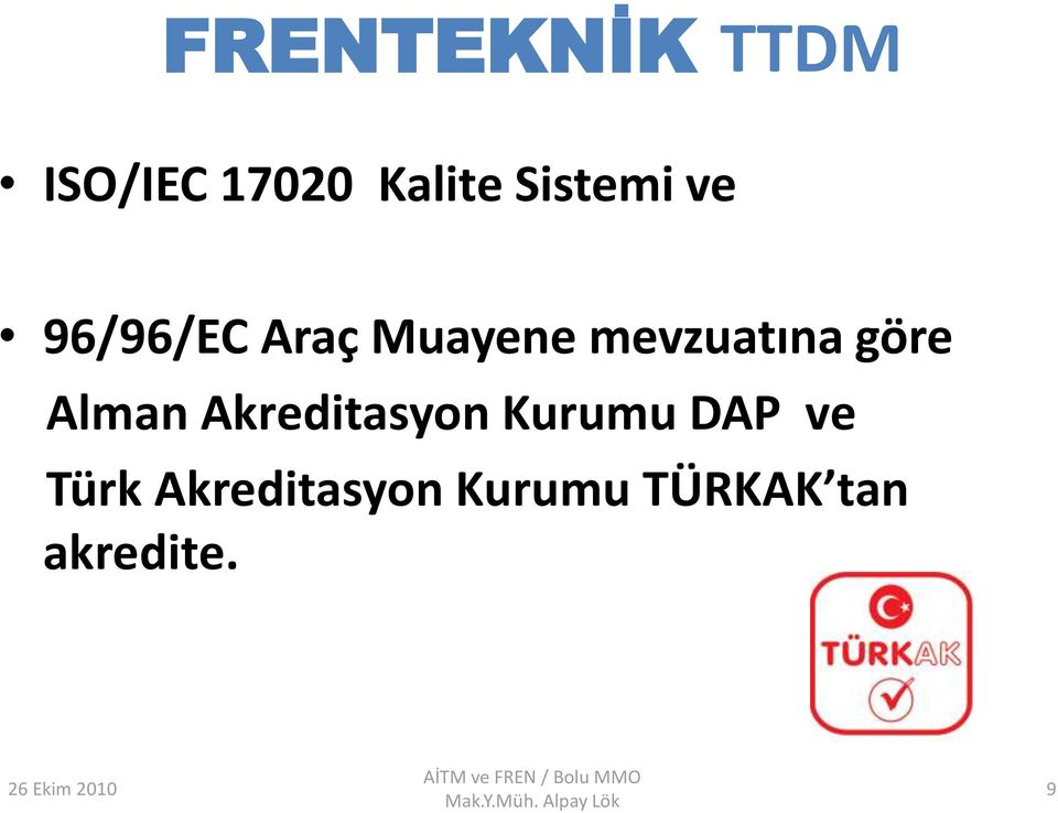Alman Akreditasyon Kurumu DAP ve Türk