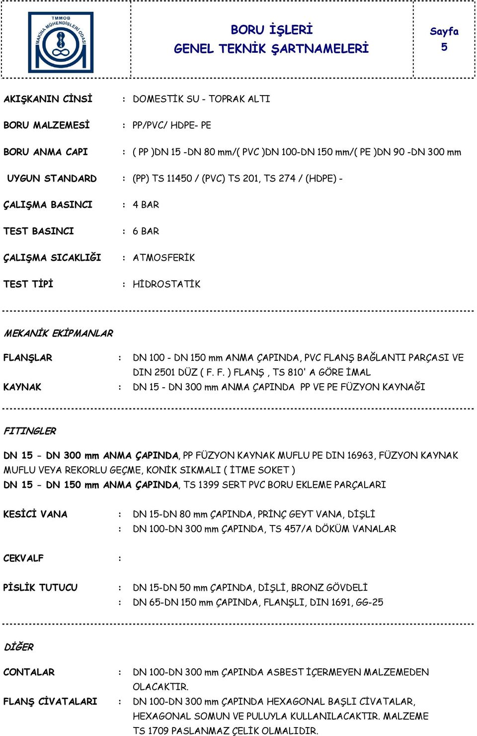 ANŞ BAĞLANTI PARÇASI VE DIN 2501 DÜZ ( F.