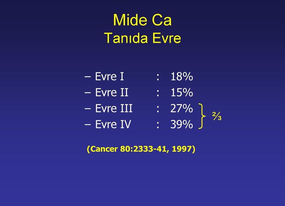 Evre III : 27% Evre IV :