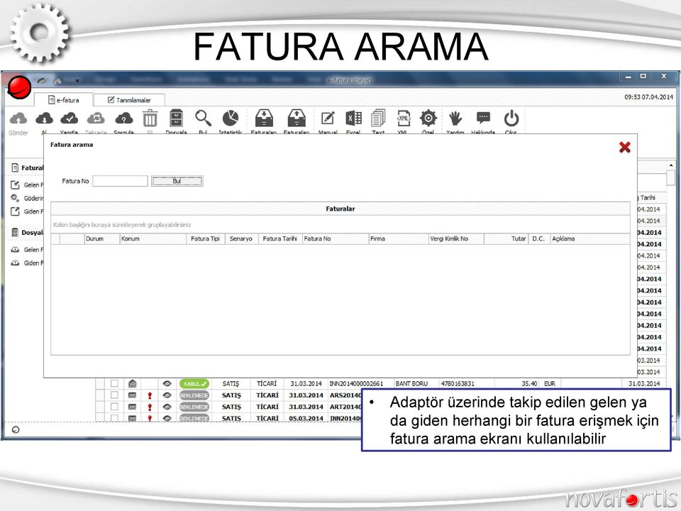 herhangi bir fatura erişmek