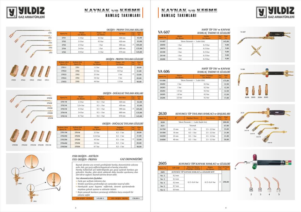 bar 48 bar Tavlama Kolu 70 70 70 704 705 bar bar bar 48 bar LPG Gaz 0. 0. bar bar. Gaz OKSİJEN PROPAN TAVLAMA KOLLARI Kol boyu 40 mm 40 mm 490 mm 00 mm 70 mm 8,00 8,00 05,00 5,00 45,00 OKSİJEN PROPAN TAVLAMA LÜLELERİ LPG Gaz 0.