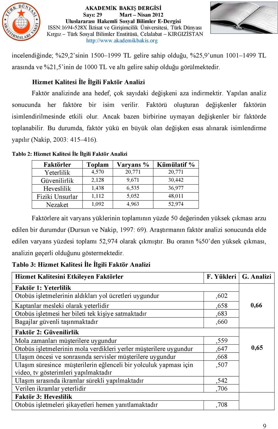 Faktörü oluşturan değişkenler faktörün isimlendirilmesinde etkili olur. Ancak bazen birbirine uymayan değişkenler bir faktörde toplanabilir.