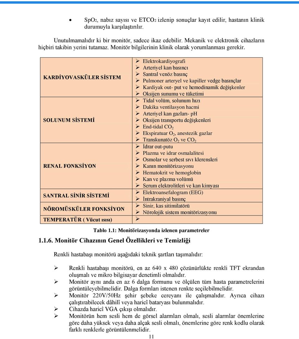 KARDĠYOVASKÜLER SĠSTEM SOLUNUM SĠSTEMĠ RENAL FONKSĠYON SANTRAL SĠNĠR SĠSTEMĠ NÖROMÜSKÜLER FONKSĠYON TEMPERATÜR ( Vücut ısısı) Elektrokardiyografi Arteriyel kan basıncı Santral venöz basınç Pulmoner