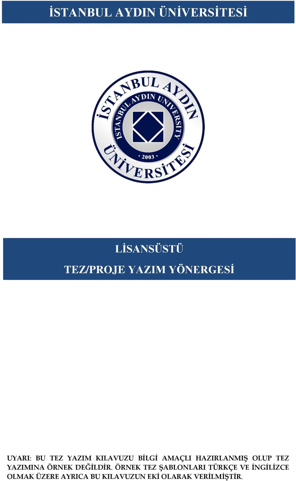 istanbul aydin universitesi pdf free download