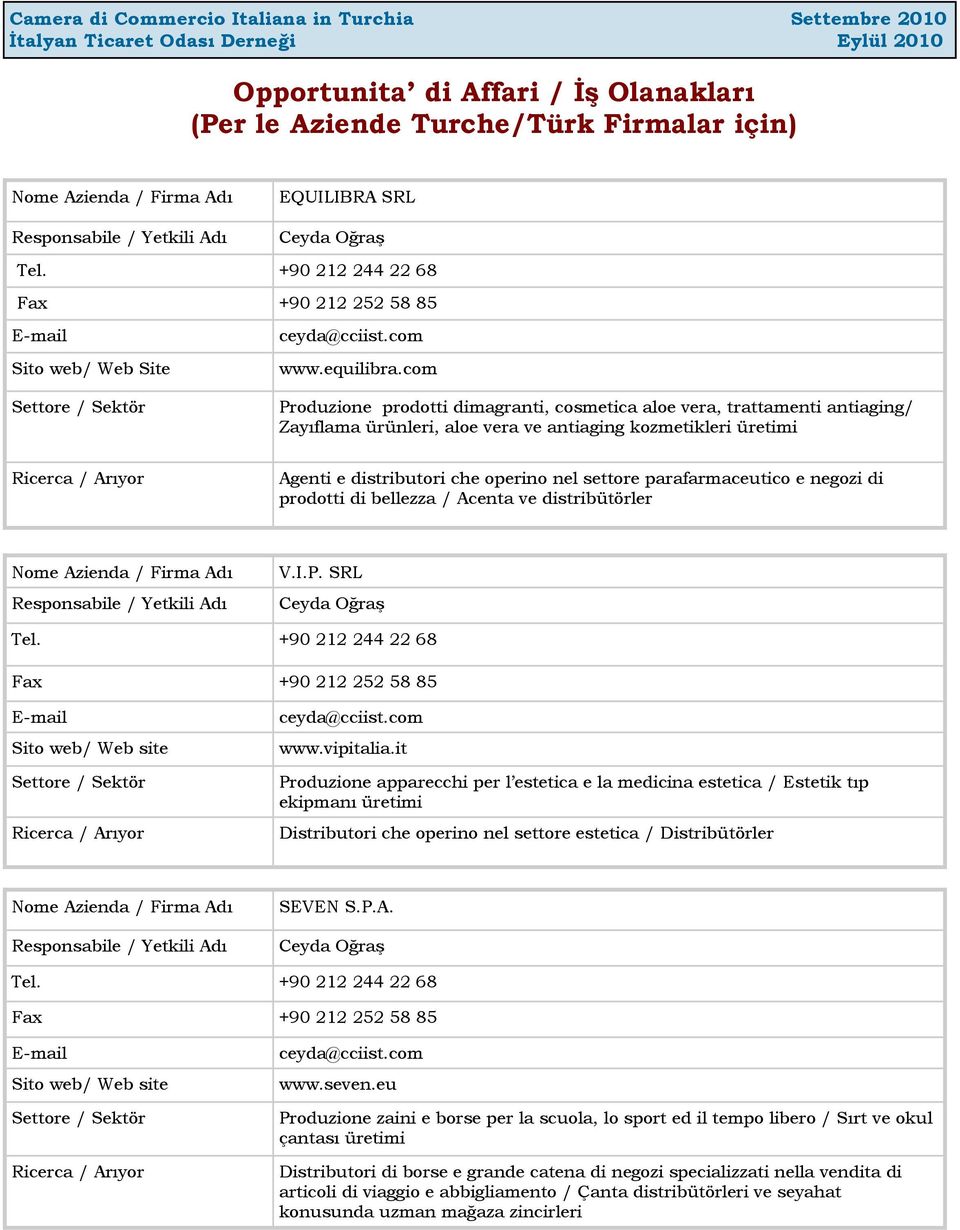 com Produzione prodotti dimagranti, cosmetica aloe vera, trattamenti antiaging/ Zayıflama ürünleri, aloe vera ve antiaging kozmetikleri üretimi Agenti e distributori che operino nel settore