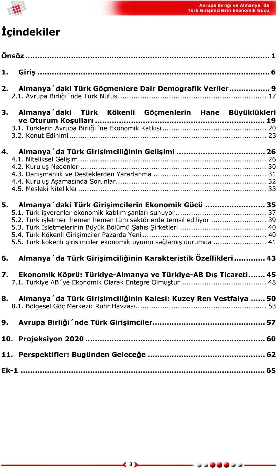 Almanya da Türk Girişimciliğinin Gelişimi... 26 4.1. Niteliksel Gelişim... 26 4.2. Kuruluş Nedenleri... 30 4.3. Danışmanlık ve Desteklerden Yararlanma... 31 4.4. Kuruluş Aşamasında Sorunlar... 32 4.5.