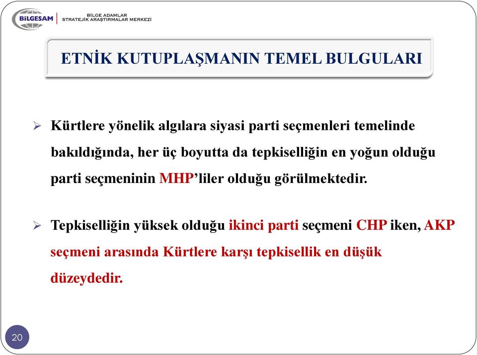 parti seçmeninin MHP liler olduğu görülmektedir.