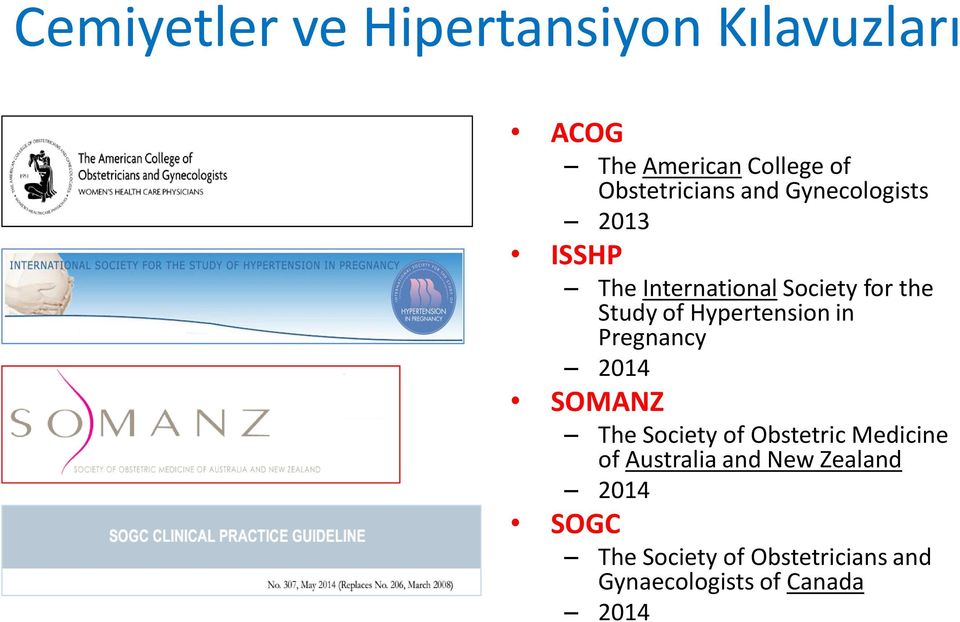 Study of Hypertension in Pregnancy 2014 SOMANZ The Society of Obstetric Medicine