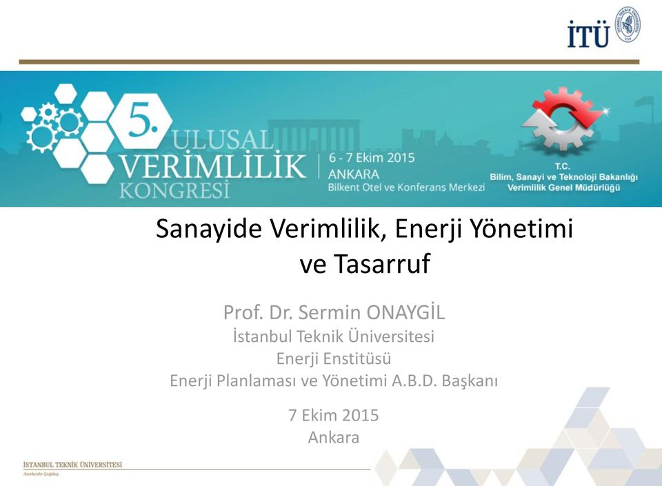 Sermin ONAYGİL İstanbul Teknik Üniversitesi