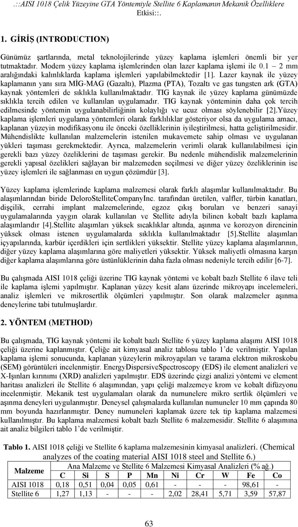 Lazer kaynak ile yüzey kaplamanın yanı sıra MİG-MAG (Gazaltı), Plazma (PTA), Tozaltı ve gas tungsten ark (GTA) kaynak yöntemleri de sıklıkla kullanılmaktadır.