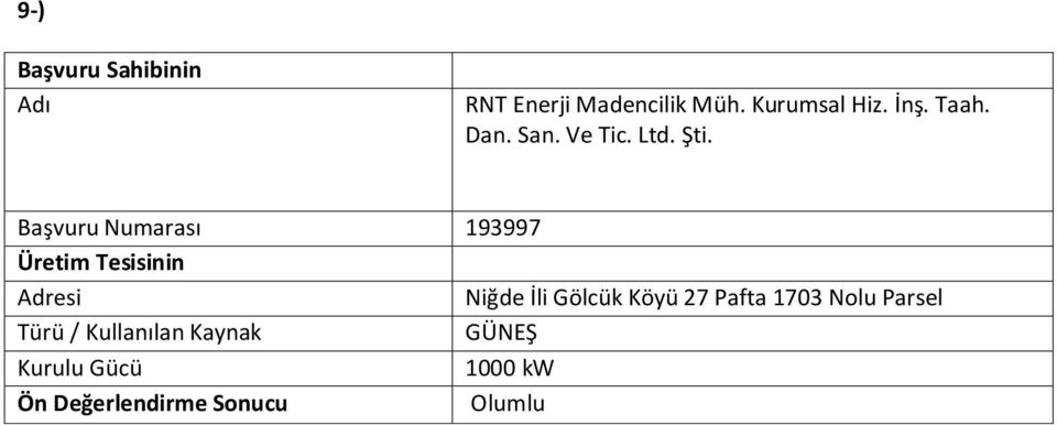 Ve Tic. Ltd. Şti.