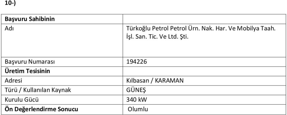 San. Tic. Ve Ltd. Şti.