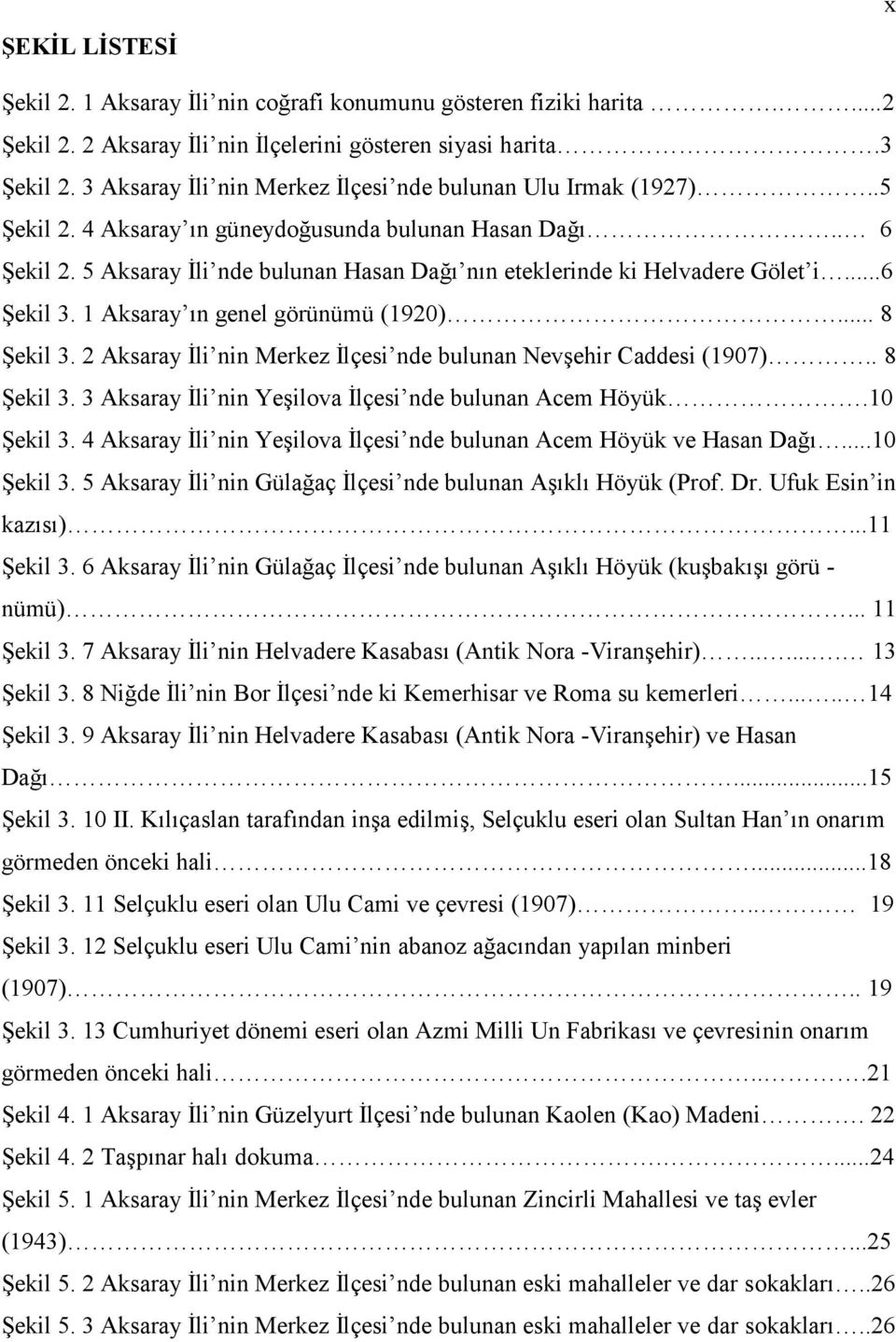 5 Aksaray İli nde bulunan Hasan Dağı nın eteklerinde ki Helvadere Gölet i...6 Şekil 3. 1 Aksaray ın genel görünümü (1920)... 8 Şekil 3.