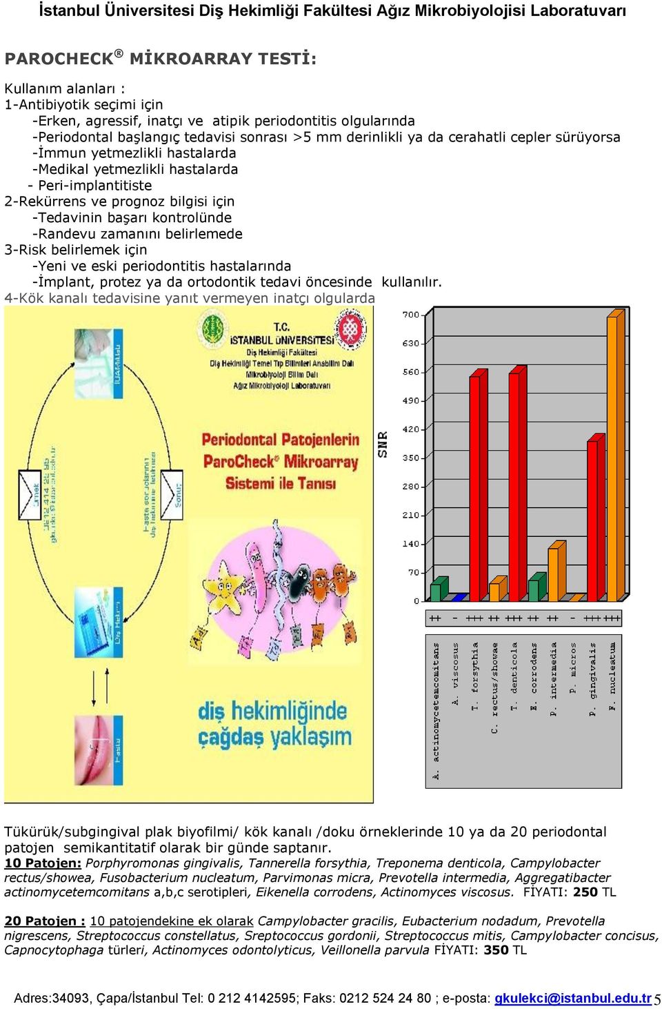 belirlemede 3-Risk belirlemek için -Yeni ve eski periodontitis hastalarında -İmplant, protez ya da ortodontik tedavi öncesinde kullanılır.