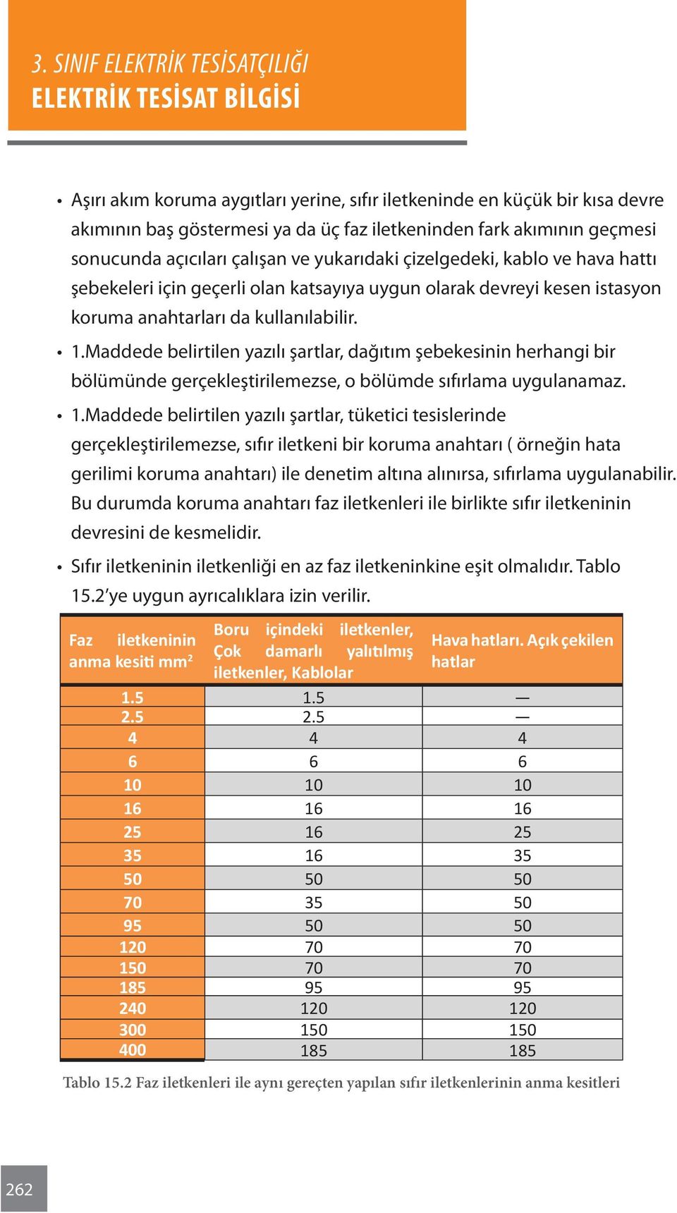 Maddede belirtilen yazılı şartlar, dağıtım şebekesinin herhangi bir bölümünde gerçekleştirilemezse, o bölümde sıfırlama uygulanamaz. 1.