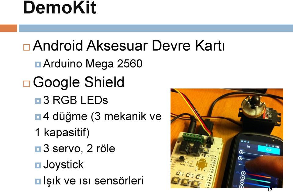 LEDs 4 düğme (3 mekanik ve 1 kapasitif) 3