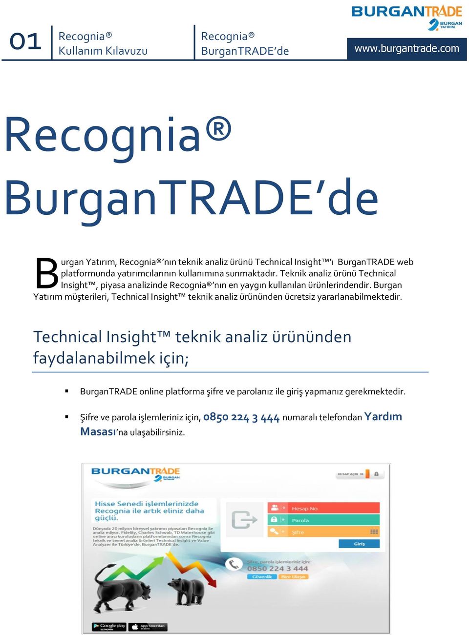 Burgan Yatırım müşterileri, Technical Insight teknik analiz ürününden ücretsiz yararlanabilmektedir.