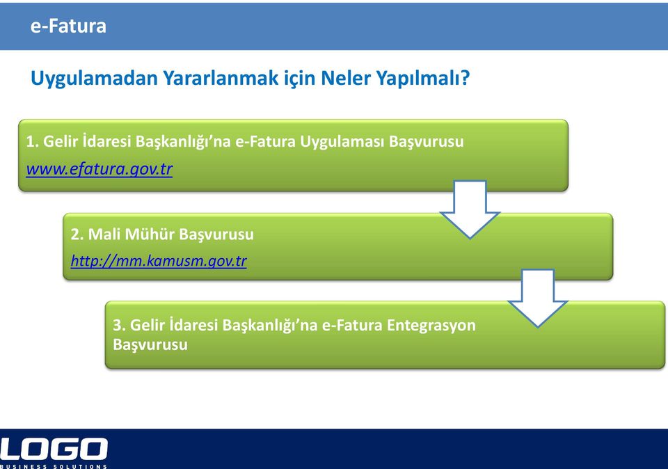 www.efatura.gov.tr 2. Mali Mühür Başvurusu http://mm.kamusm.