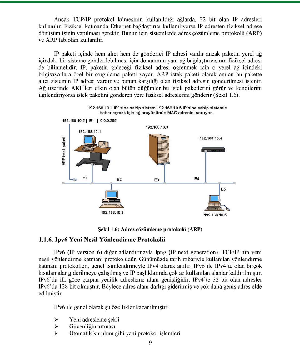 IP paketi içinde hem alıcı hem de gönderici IP adresi vardır ancak paketin yerel ağ içindeki bir sisteme gönderilebilmesi için donanımın yani ağ bağdaştırıcısının fiziksel adresi de bilinmelidir.