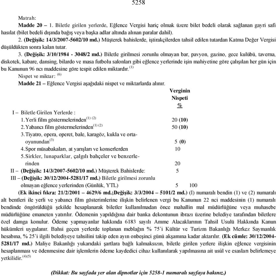 (Değişik: 14/3/2007-5602/10 md.) Müşterek bahislerde, iştirakçilerden tahsil edilen tutardan Katma Değer Vergisi düşüldükten sonra kalan tutar. 3. (Değişik: 3/10/1984-3048/2 md.