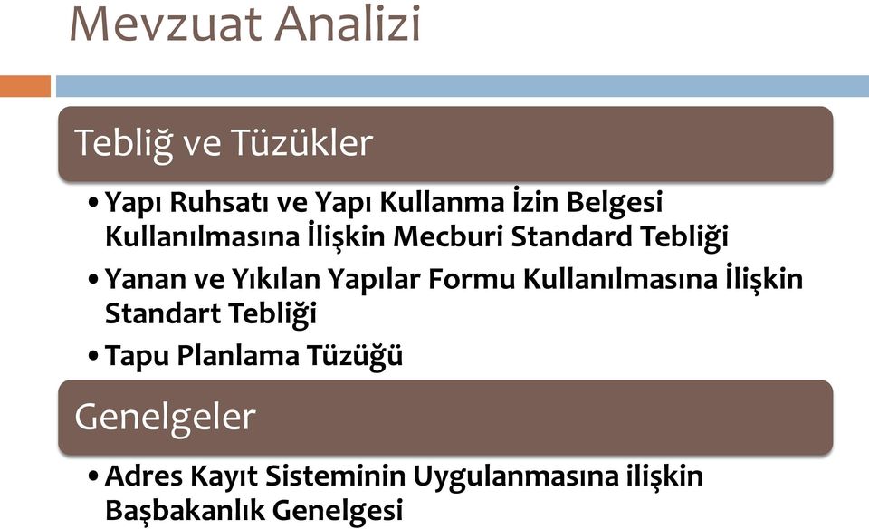 Yapılar Formu Kullanılmasına İlişkin Standart Tebliği Tapu Planlama