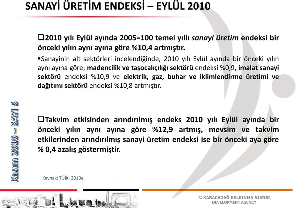 sektörü endeksi %10,9 ve elektrik, gaz, buhar ve iklimlendirme üretimi ve dağıtımı sektörü endeksi %10,8 artmıştır.