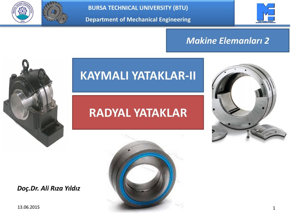 KAYMALI YATAKLAR-II RADYAL YATAKLAR - PDF Ücretsiz indirin