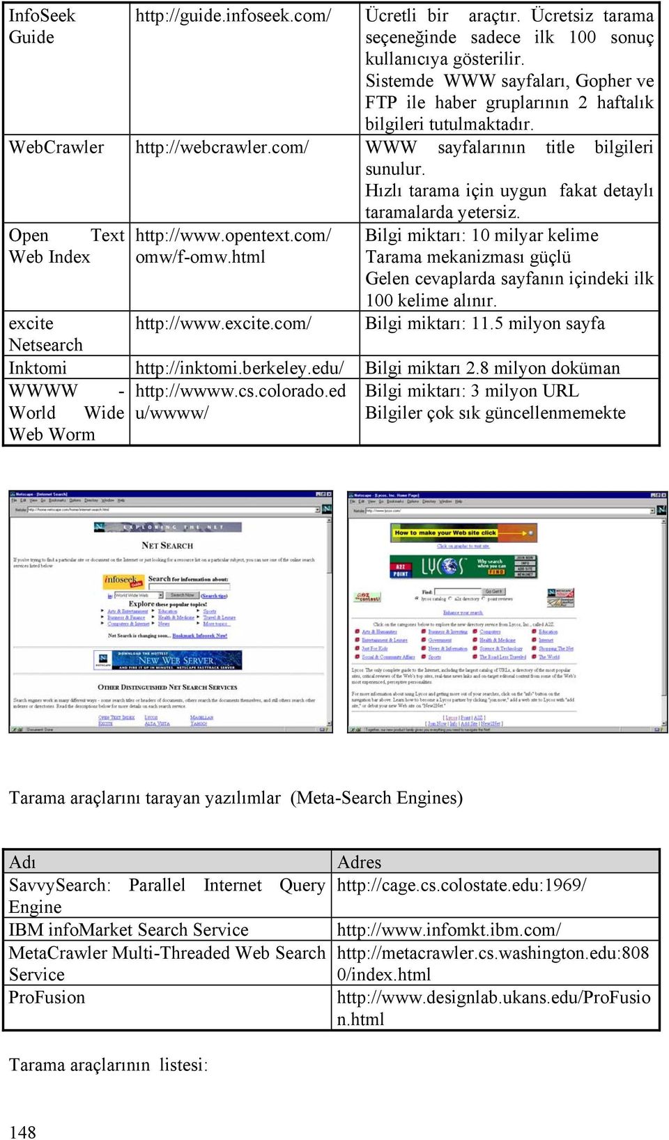 Hızlı tarama için uygun fakat detaylı taramalarda yetersiz. Open Text Web Index http://www.opentext.com/ omw/f-omw.