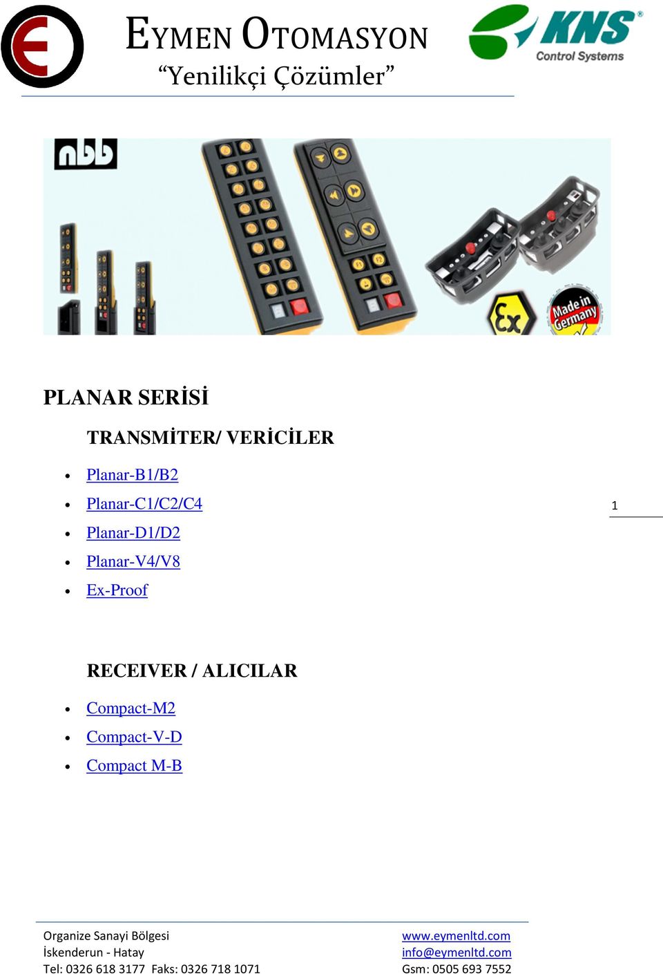 Planar-D1/D2 Planar-V4/V8 Ex-Proof 1