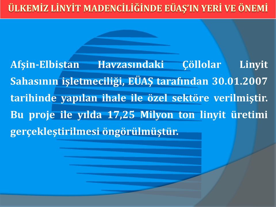 2007 tarihinde yapılan ihale ile özel sektöre verilmiştir.