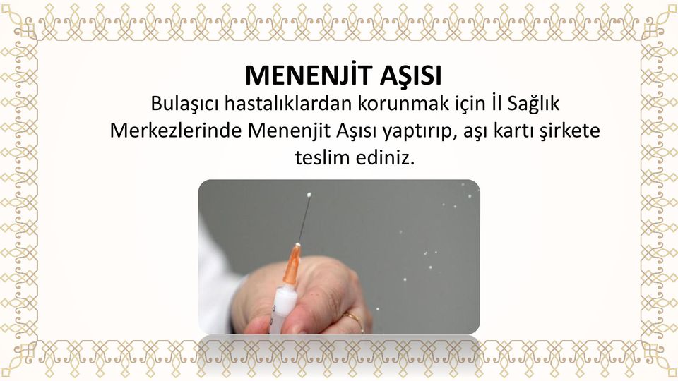 Sağlık Merkezlerinde Menenjit