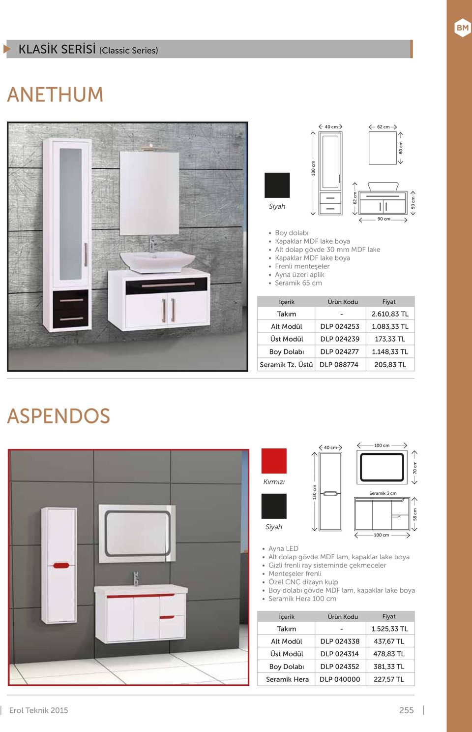 148,33 TL 205,83 TL ASPENDOS 40 cm Kırmızı 130 cm Seramik 3 cm 70 cm Siyah 58 cm Ayna LED Alt dolap gövde MDF lam, kapaklar lake boya Gizli frenli ray sisteminde çekmeceler