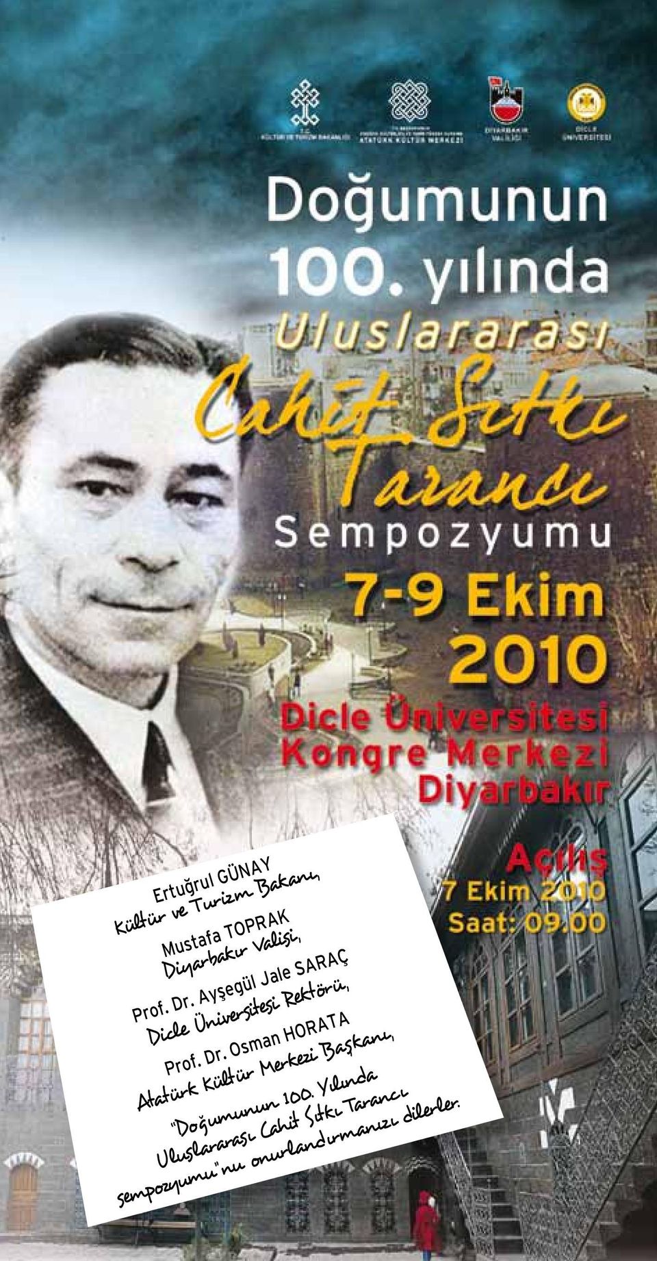 Dr. Osman HORATA Atatürk Kültür Merkezi Başkanı, Doğumunun 100.