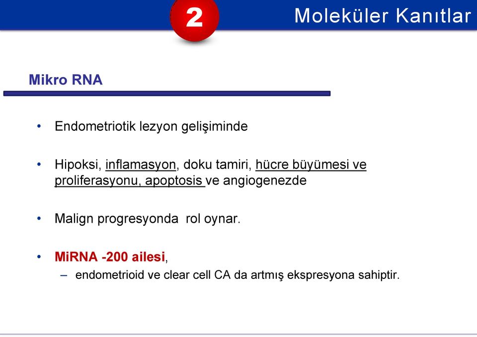 proliferasyonu, apoptosis ve angiogenezde Malign progresyonda rol oynar.