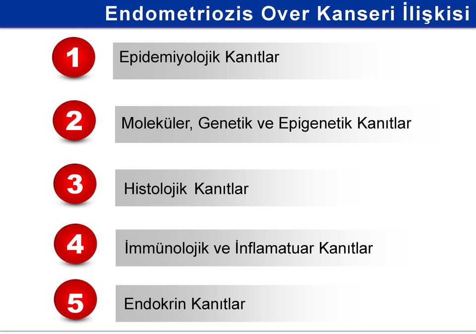 ve Epigenetik Kanıtlar 3 Histolojik Kanıtlar 4