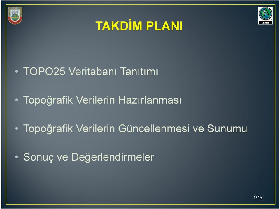 Hazırlanması Topoğrafik Verilerin