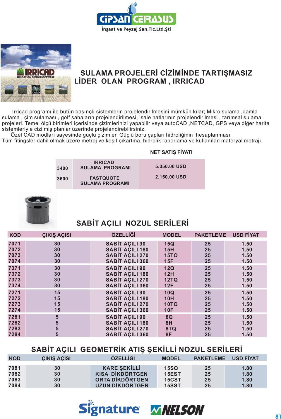 Temel ölçü birimleri içerisinde çizimlerinizi yapabilir veya autocad,netcad, GPS veya diğer harita sistemleriyle cizilmiş planlar üzerinde projelendirebilirsiniz.